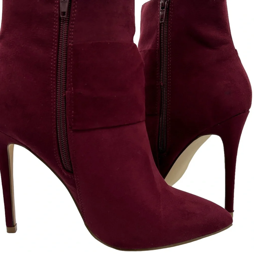 JustFab Karolina Faux‎ Suede Ankle Booties NWOT (9)